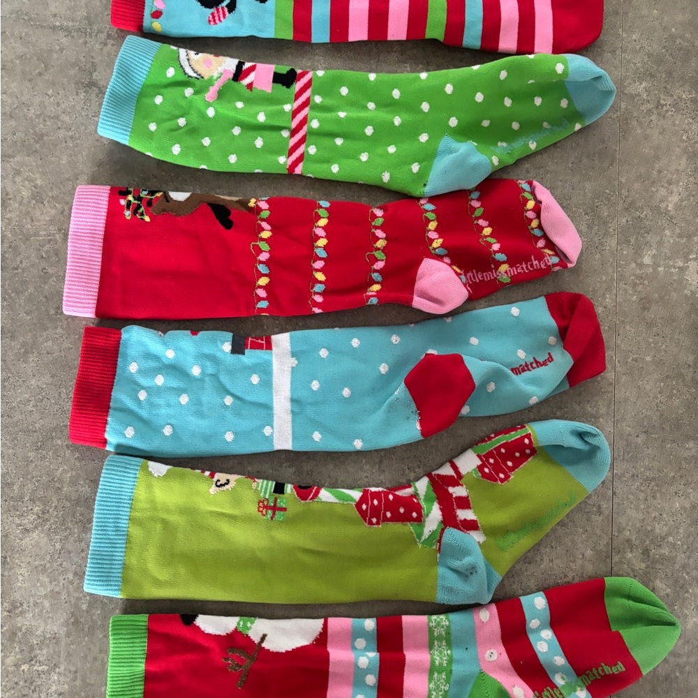 Festive Kids Socks Set - Red, Green, Blue